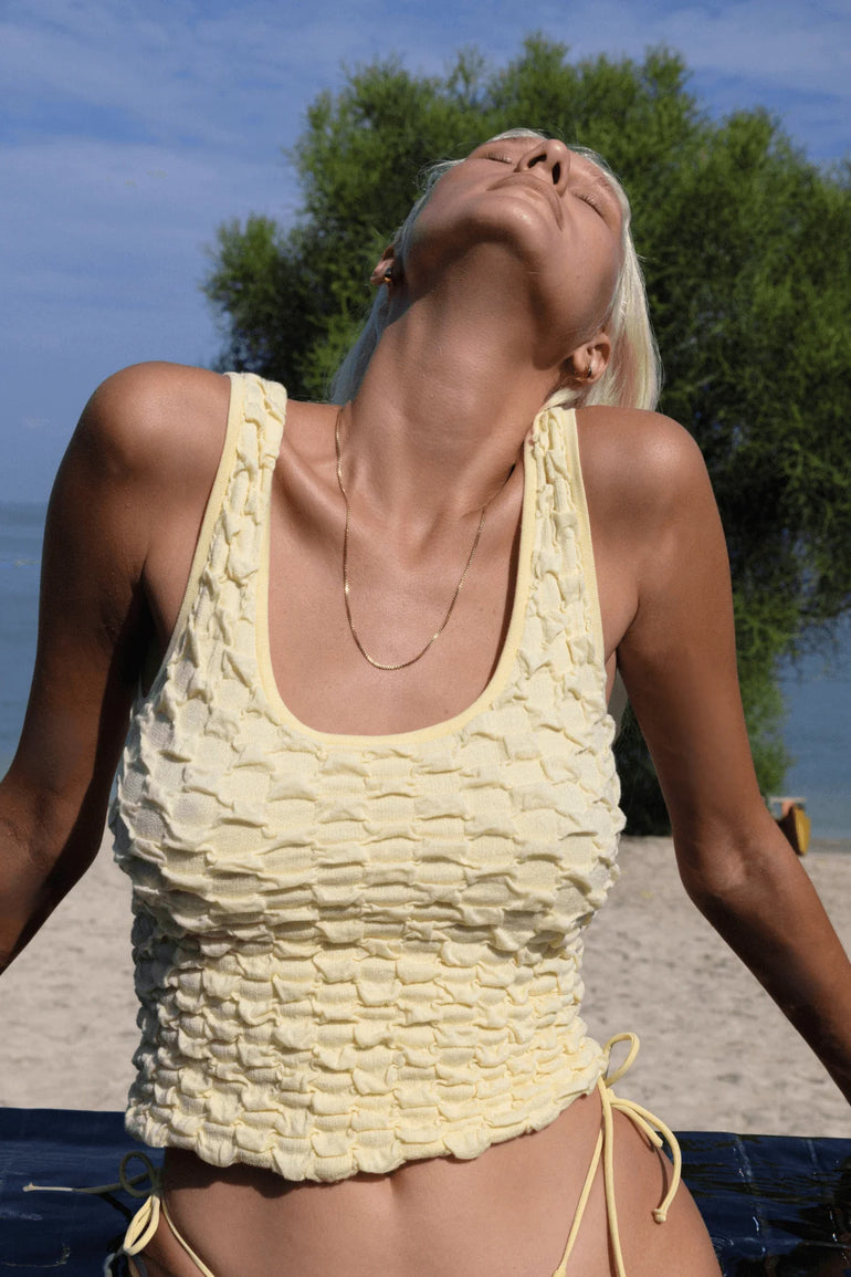 Arcaa Mila Reversible Textured Tank Butter