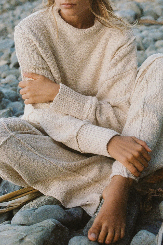Zulu & Zephyr Stone Organic Cotton Knit Pant