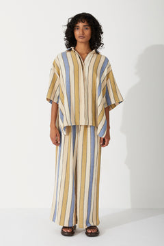 Zulu & Zephyr Lagoon Stripe Organic Cotton Shirt