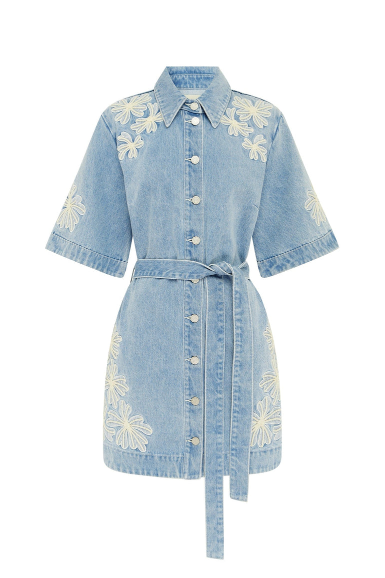 Alemais Charlene Denim Mini Dress