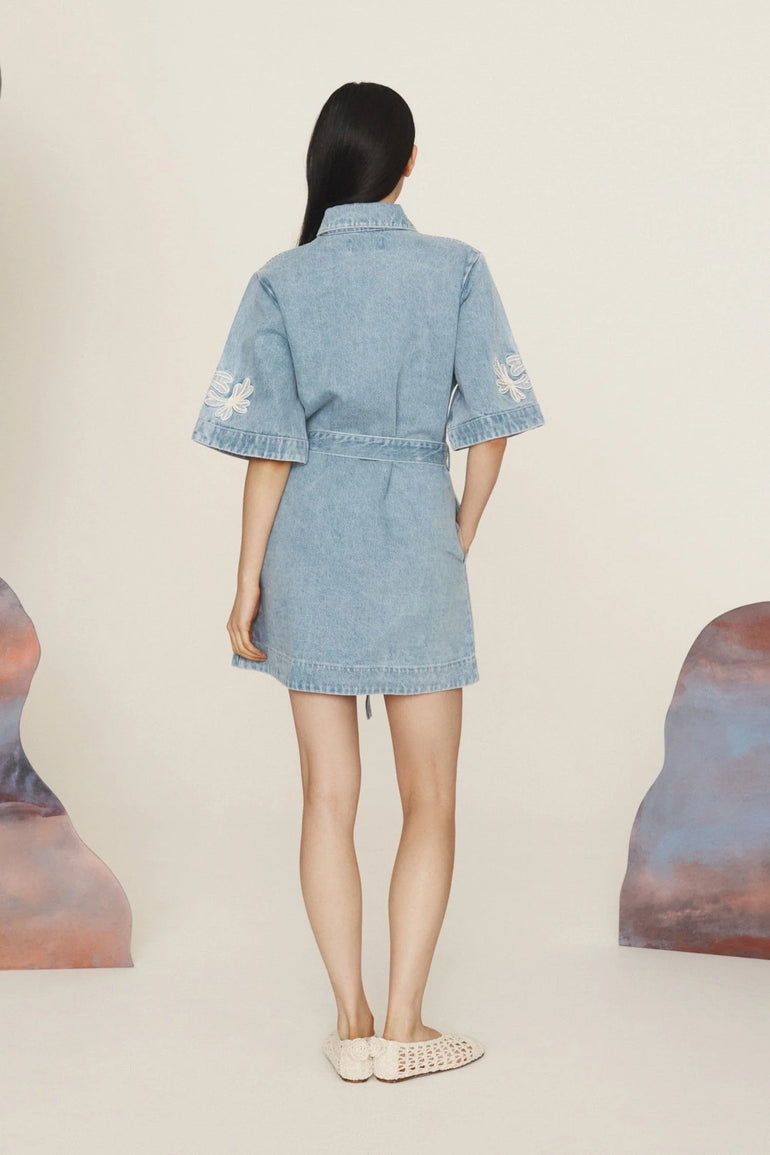 Alemais Charlene Denim Mini Dress