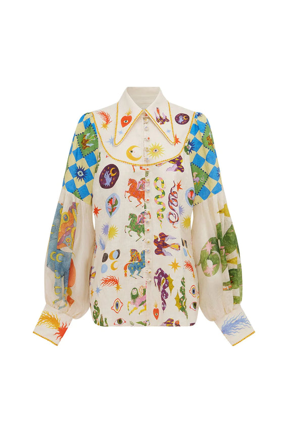 Alemais Lou Balloon Sleeve Shirt
