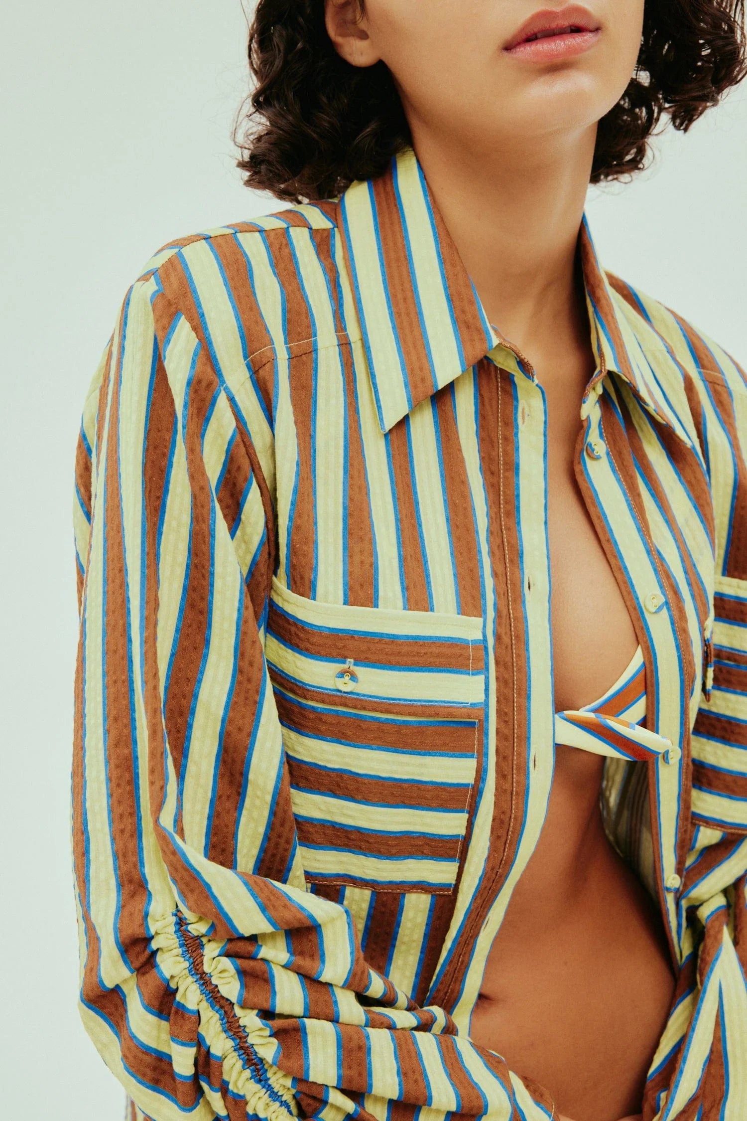 Alemais Tamsin Ruched Beach Shirt