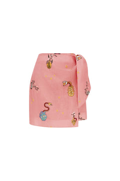 Alemais Timmy Embroidered Sarong Skirt