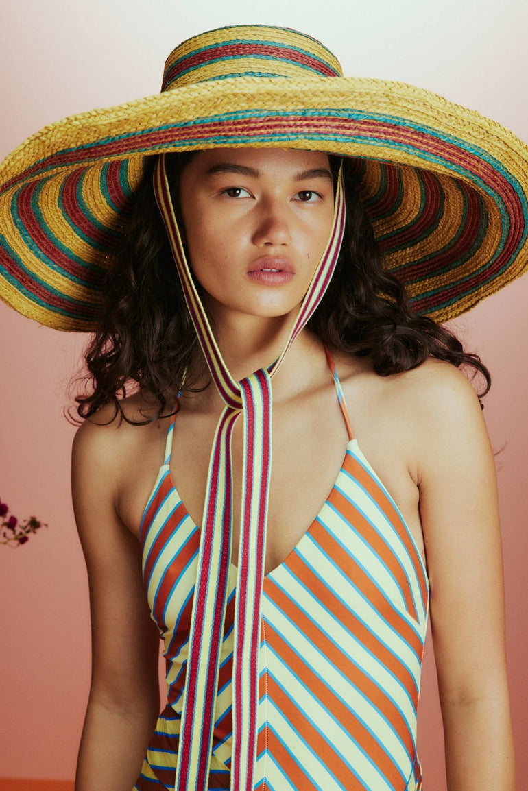 Alemais Tamsin Raffia Wide Brim Sun Hat