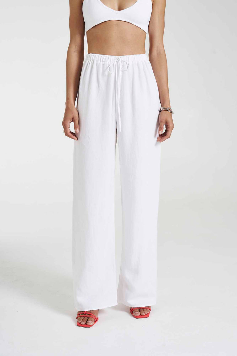 Summi Summi Elastic Waist Pants Angelic White