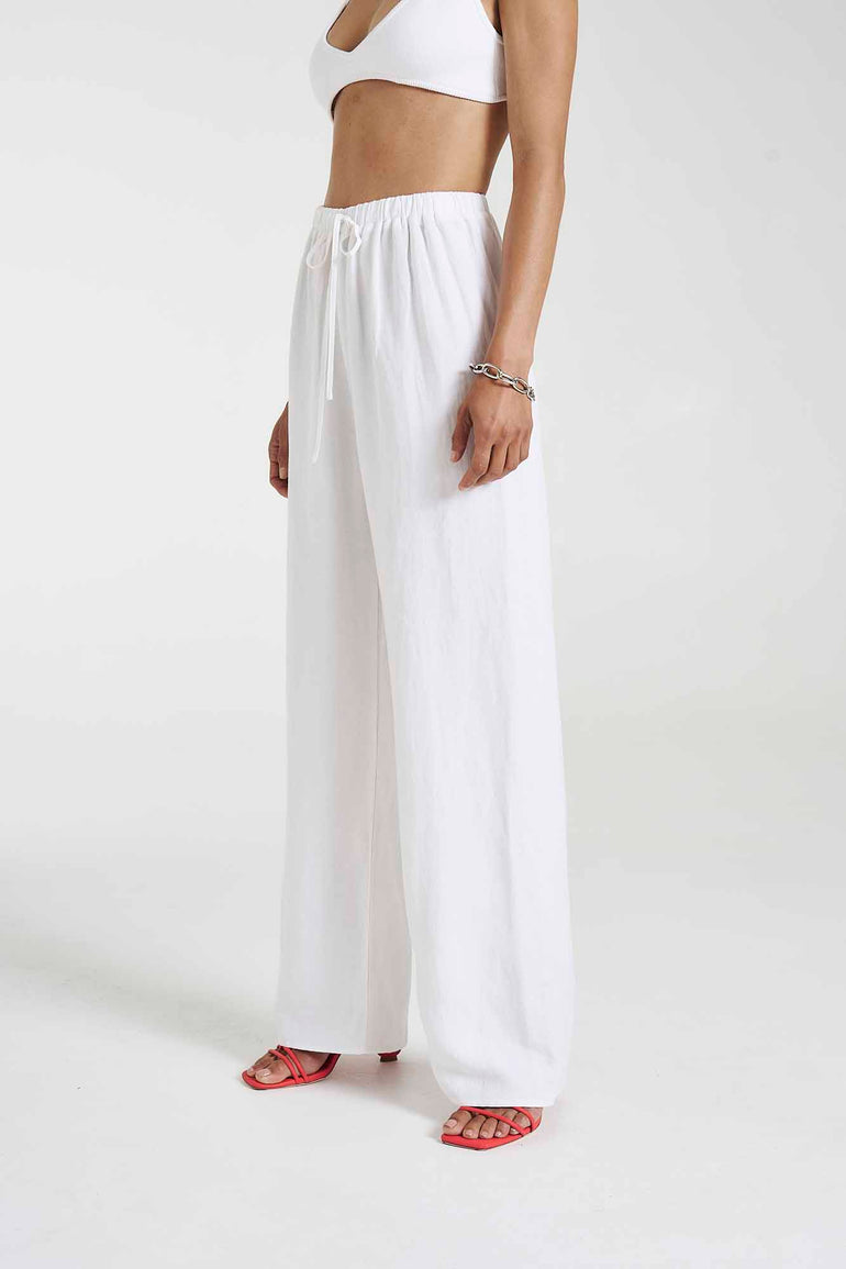 Summi Summi Elastic Waist Pants Angelic White