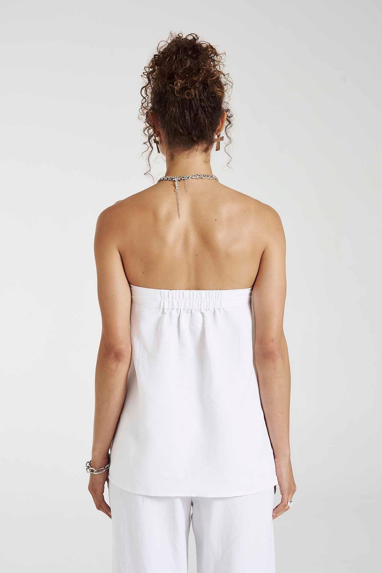 Summi Summi Strapless Shift Top Angelic White