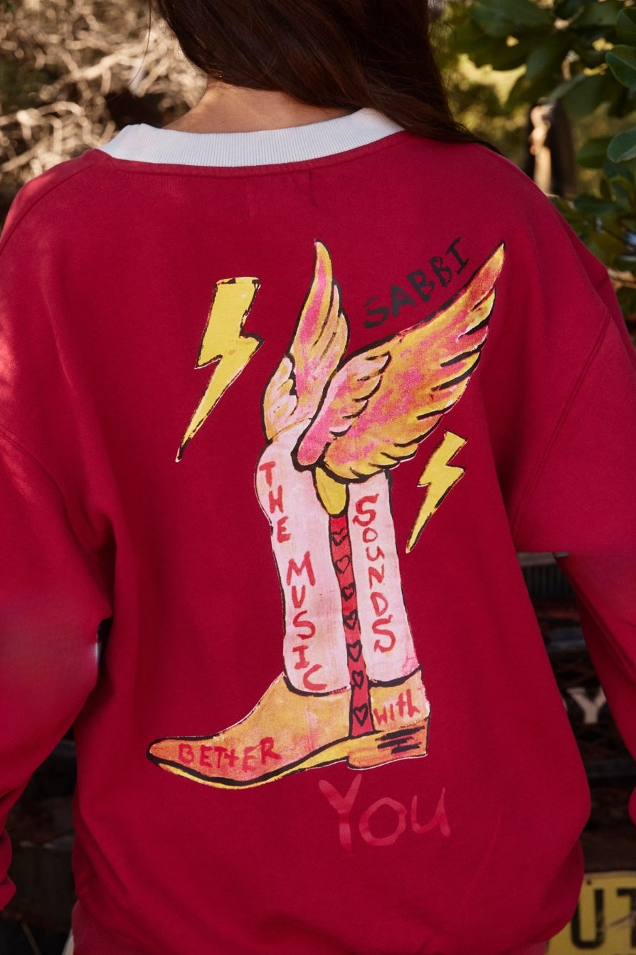 Sabbi The Born Original Jumper Maroon Sky
