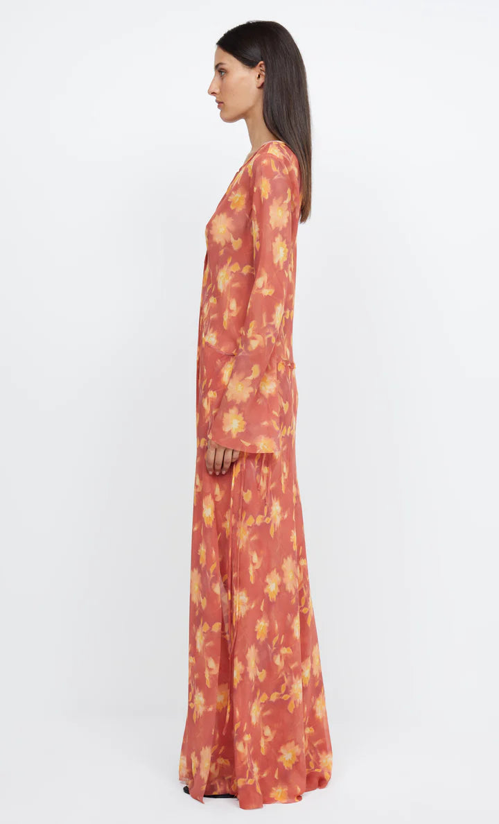 Bec & Bridge Azalea Wrap L/S Maxi Dress Lumen Floral