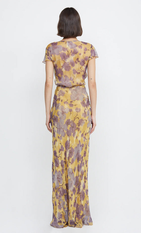 Bec & Bridge Bernadette Wrap Maxi Dress Golden Violet