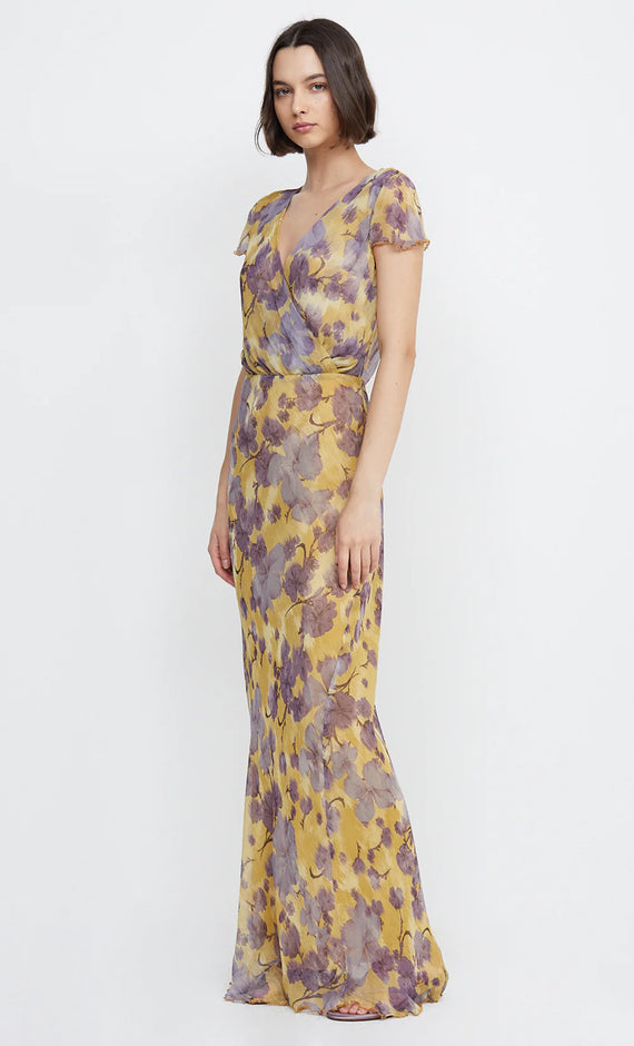 Bec & Bridge Bernadette Wrap Maxi Dress Golden Violet