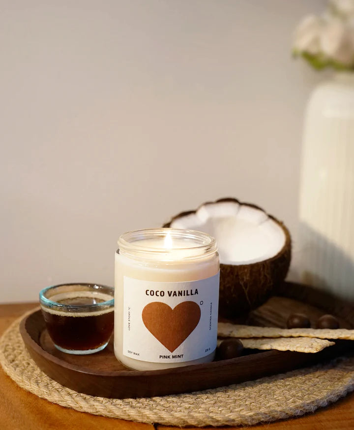 Pinkmint Coco Vanilla Soy Candle 220g