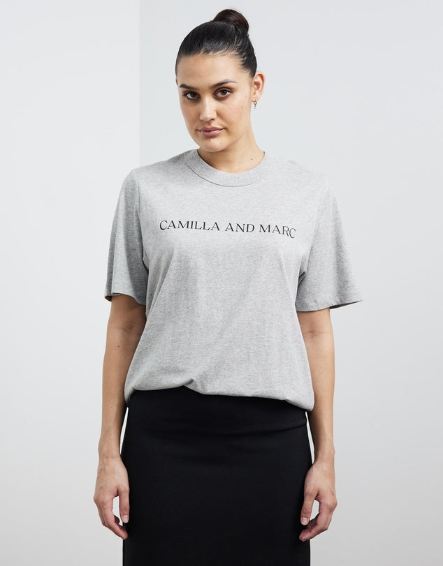 Camilla and Marc Asher Tee Grey Marle Black