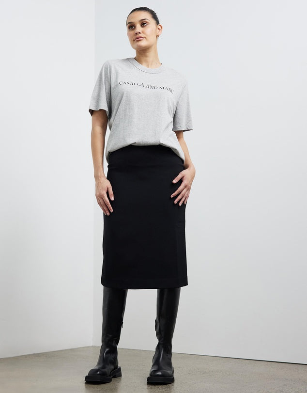 Camilla and Marc Asher Tee Grey Marle Black