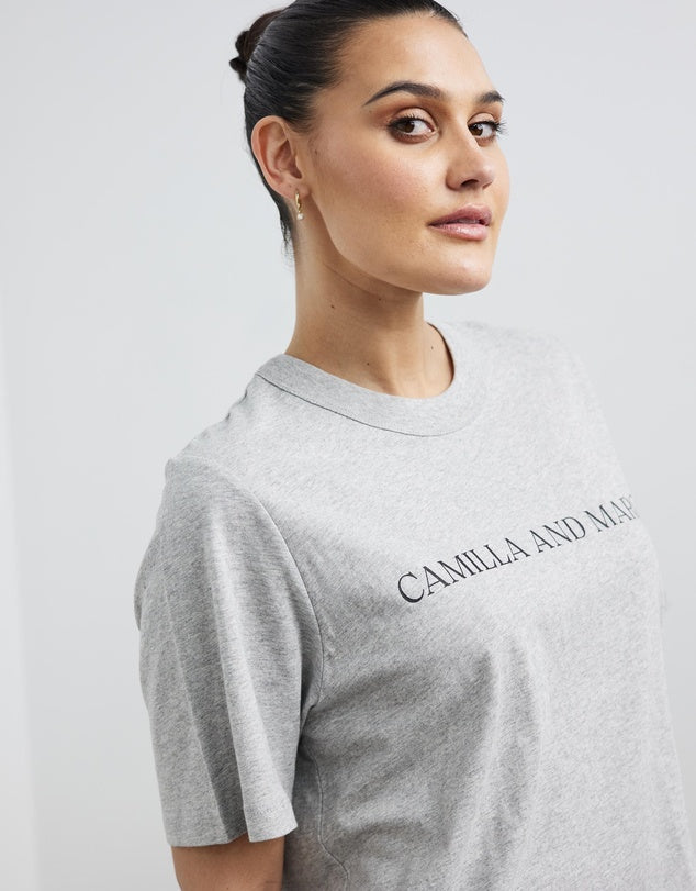 Camilla and Marc Asher Tee Grey Marle Black