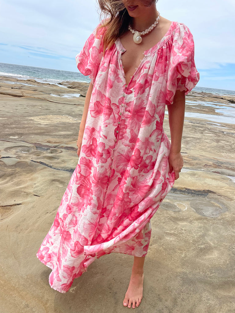 La Bohème Girls Camila Maxi Dress S/S Aloha Floral