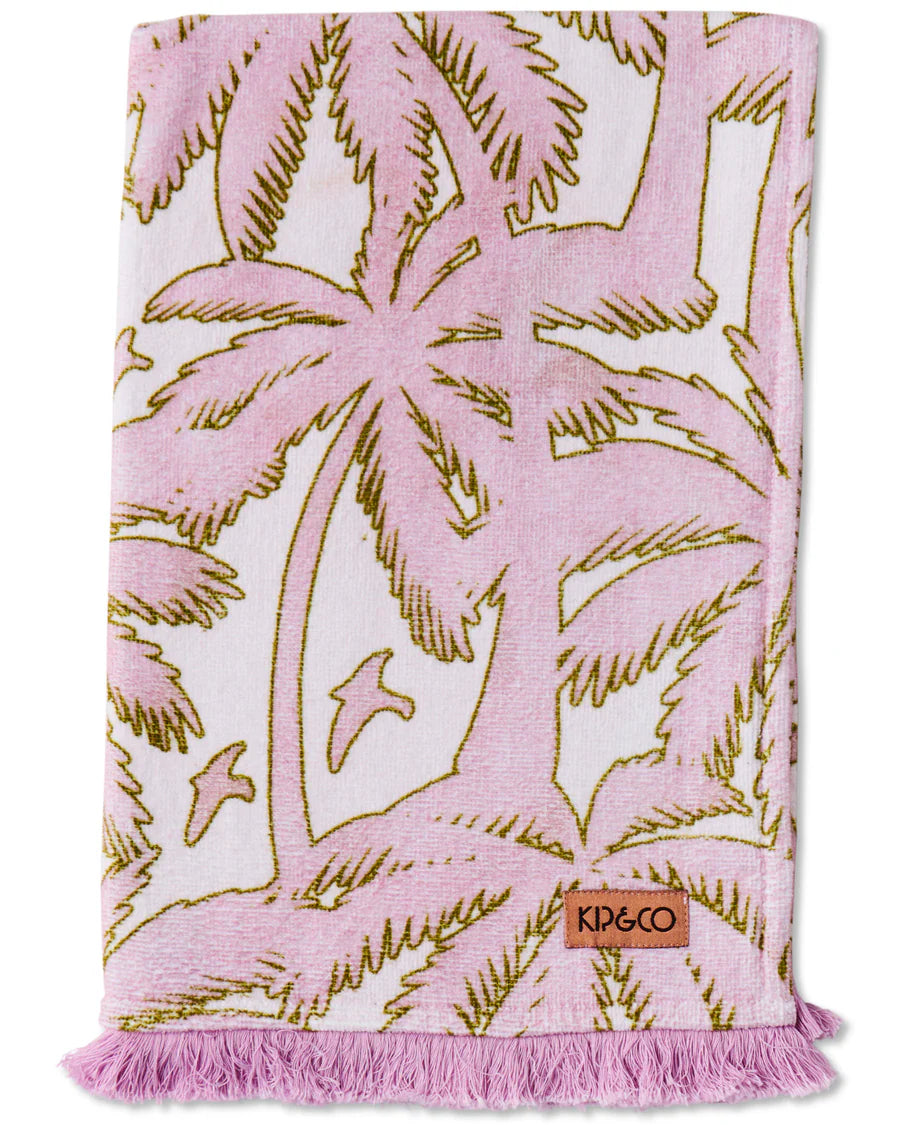 Kip&Co Balmy Palmy Printed Terry Hand Towel