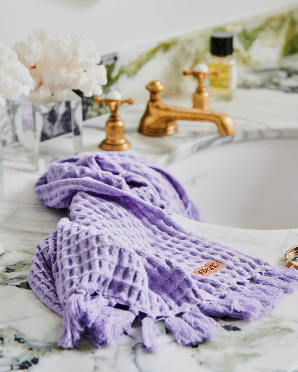 Kip&Co Lilac Waffle Hand Towel