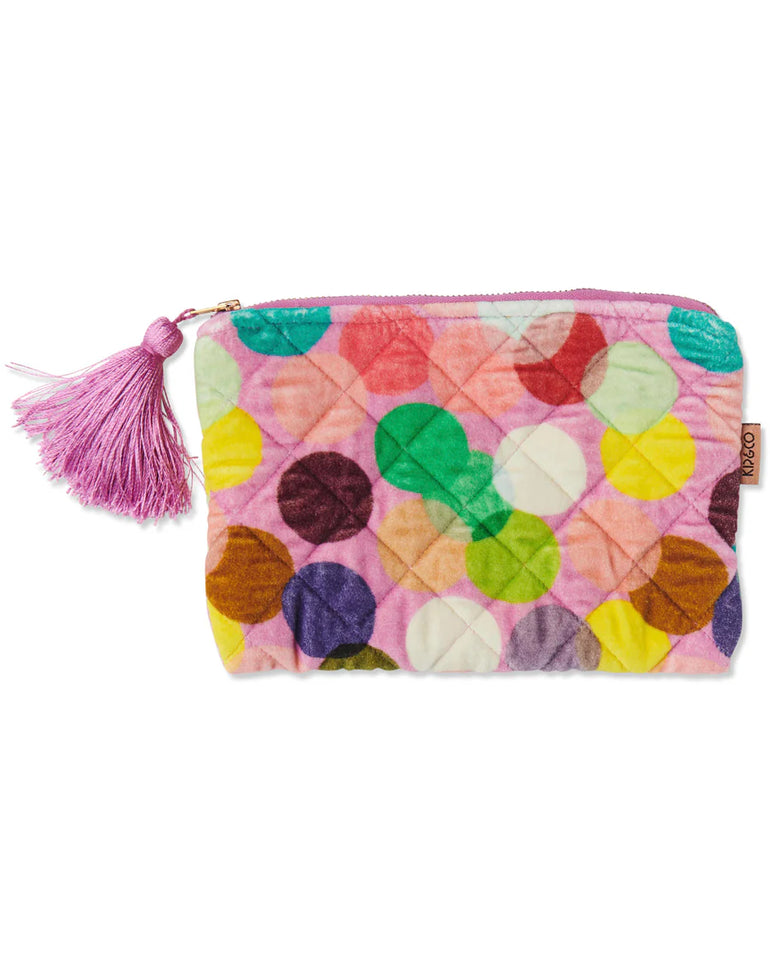 Kip&Co Confetti Pink Velvet Cosmetics Purse