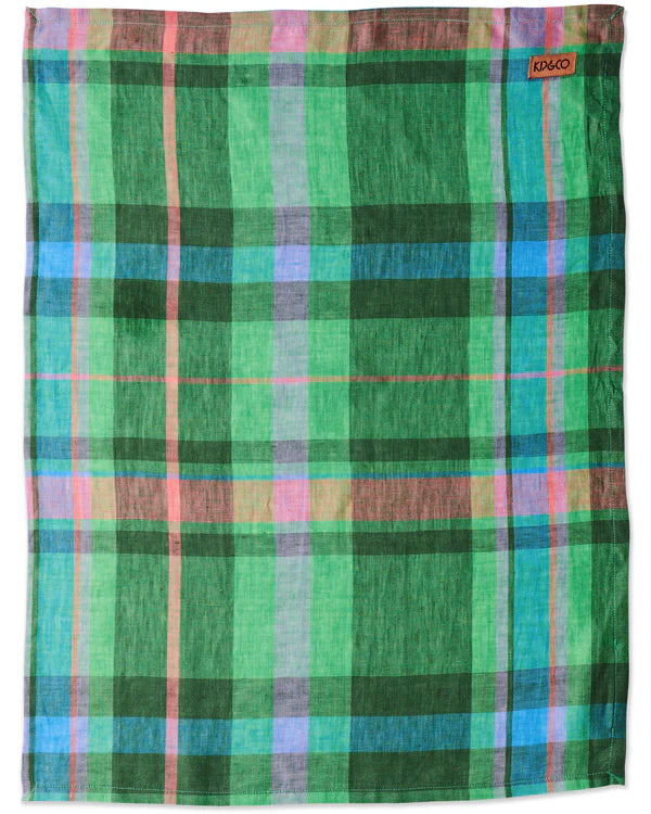 Kip&Co Jewel Of The Nile Tartan Linen Tea Towel