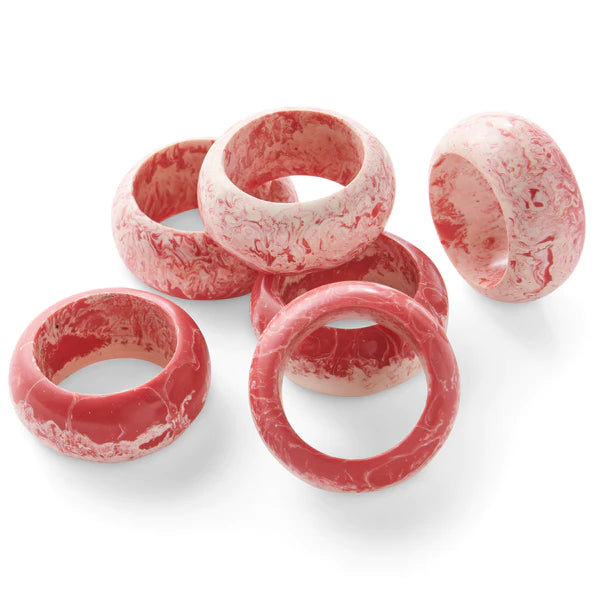 Kip&Co Pink Marble Napkin Rings