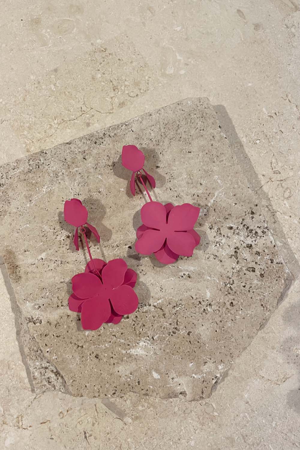 La Bohéme Girls Geo Flower Drop Down Earrings