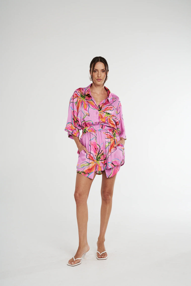 Summi Summi Elastic Shorts Lilac Lily