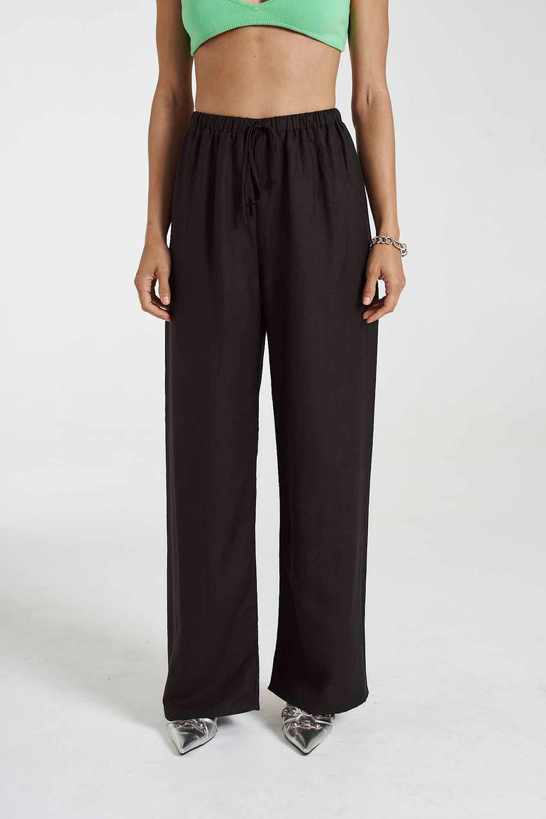 Summi Summi Elastic Waist Pants Midnight Black