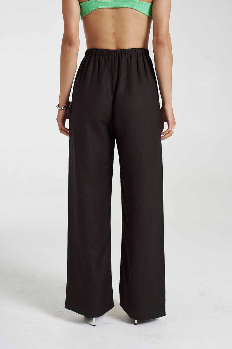 Summi Summi Elastic Waist Pants Midnight Black