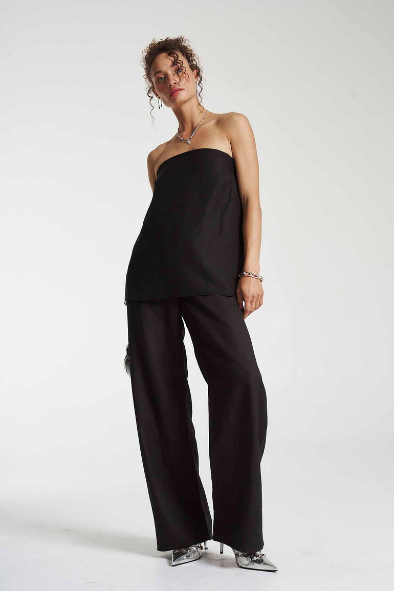 Summi Summi Elastic Waist Pants Midnight Black