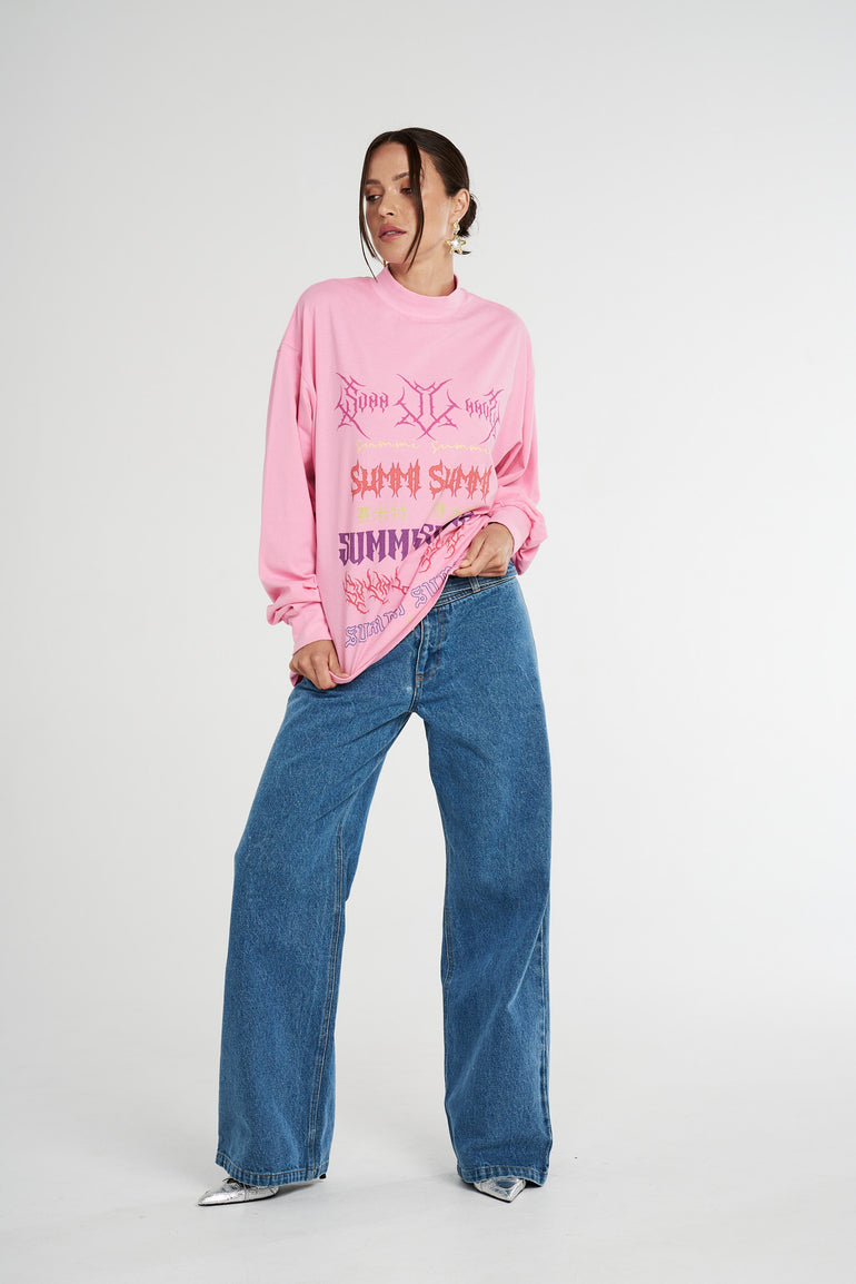 Summi Summi LS Band Tee Pink