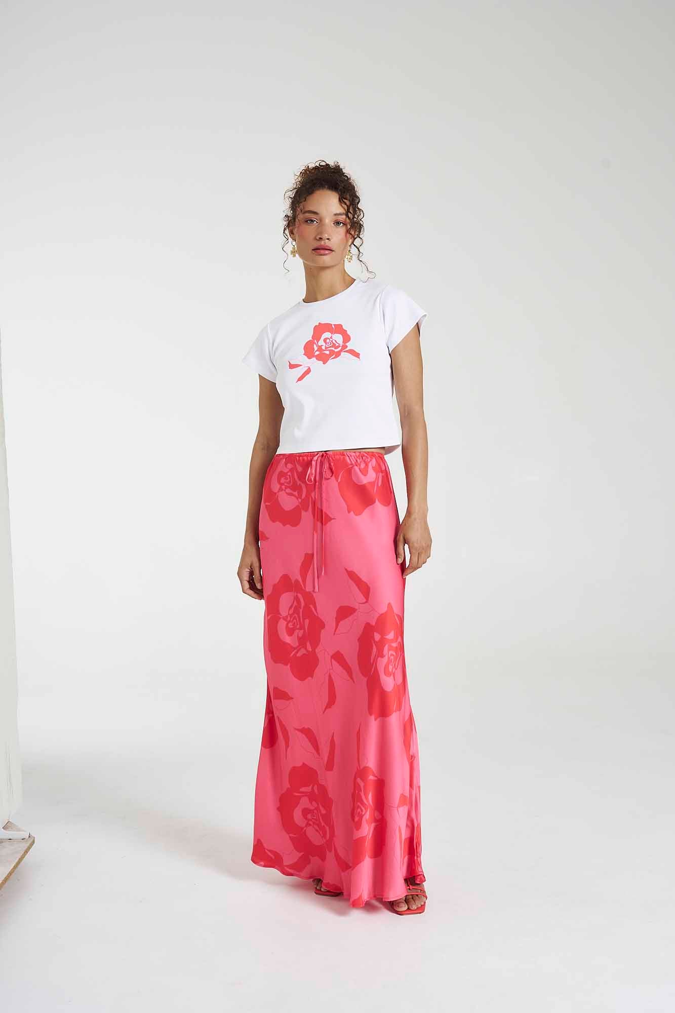 Summi Summi Maxi Bias Skirt A Rose By Any Other Name