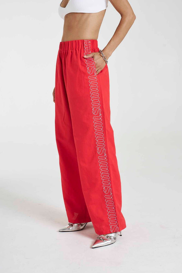 Summi Summi Sig Linen Pant Scarlet