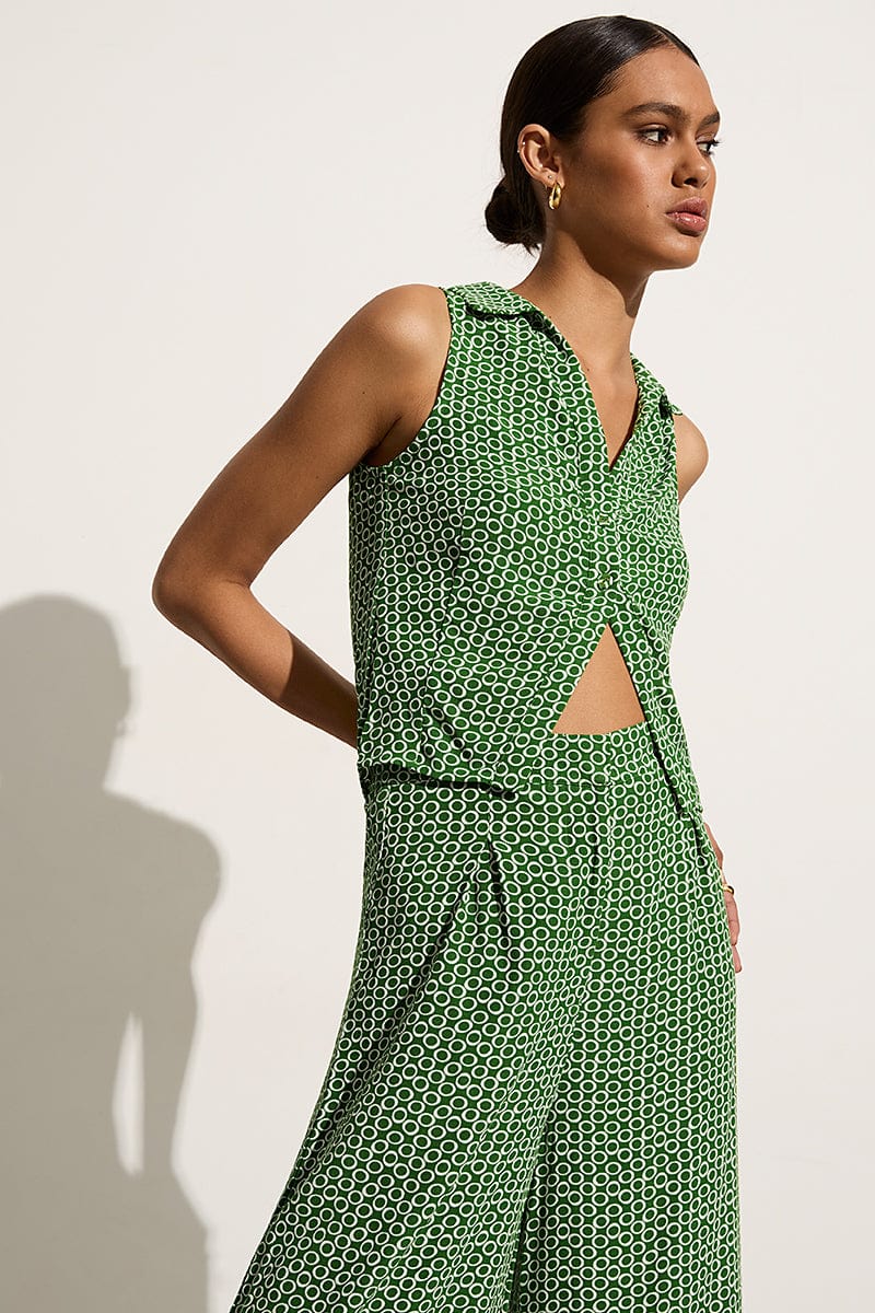 Faithfull The Brand Vivi Top Azulejo