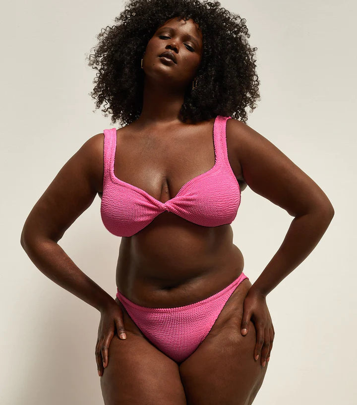 Hunza G Juno Bikini Crinkle Bubblegum