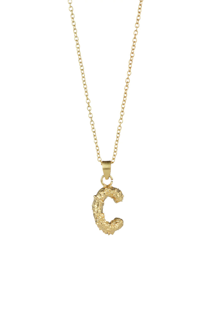 Balyck Ornate Initial Gold Necklace Small