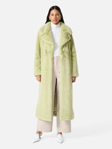 Ena Pelly Tahnee Longline Faux Fur Jacket Nile