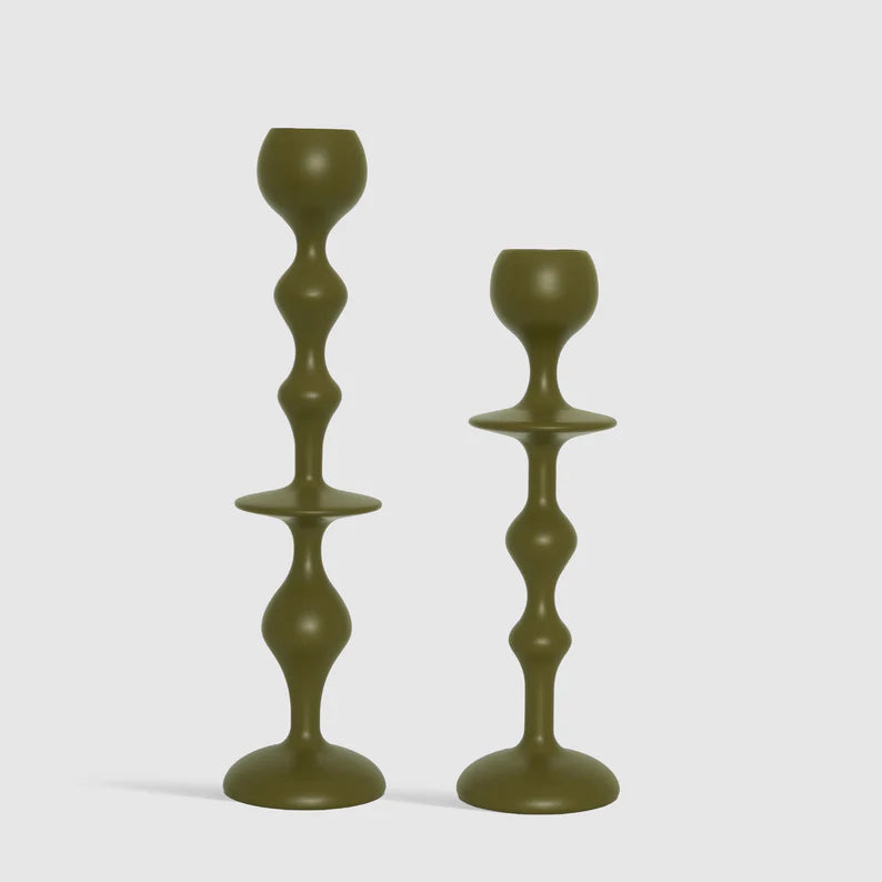 Black Blaze Infinity Candle Holder Olive