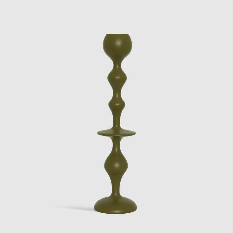 Black Blaze Infinity Candle Holder Olive
