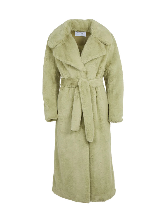 Ena Pelly Tahnee Longline Faux Fur Jacket Nile