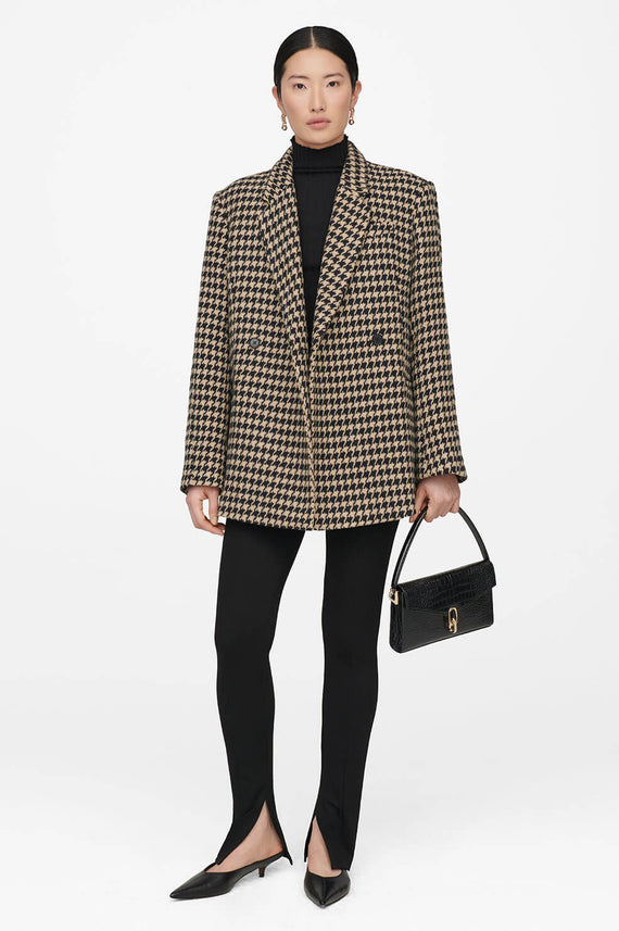 Anine Bing Kaia Blazer Houndstooth