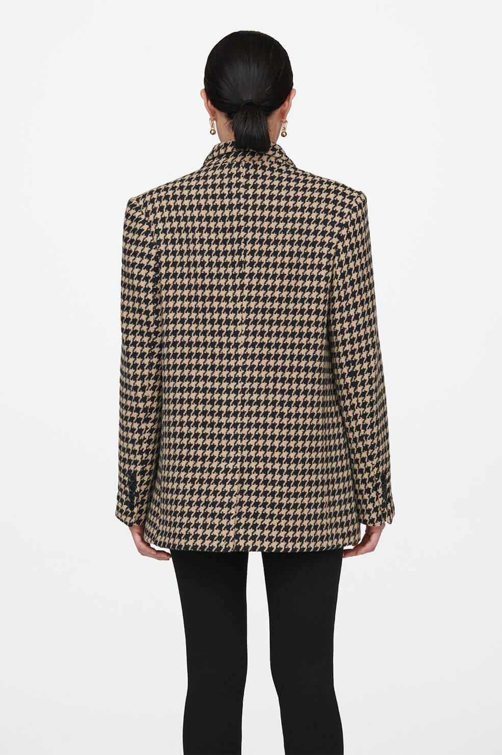 Anine Bing Kaia Blazer Houndstooth