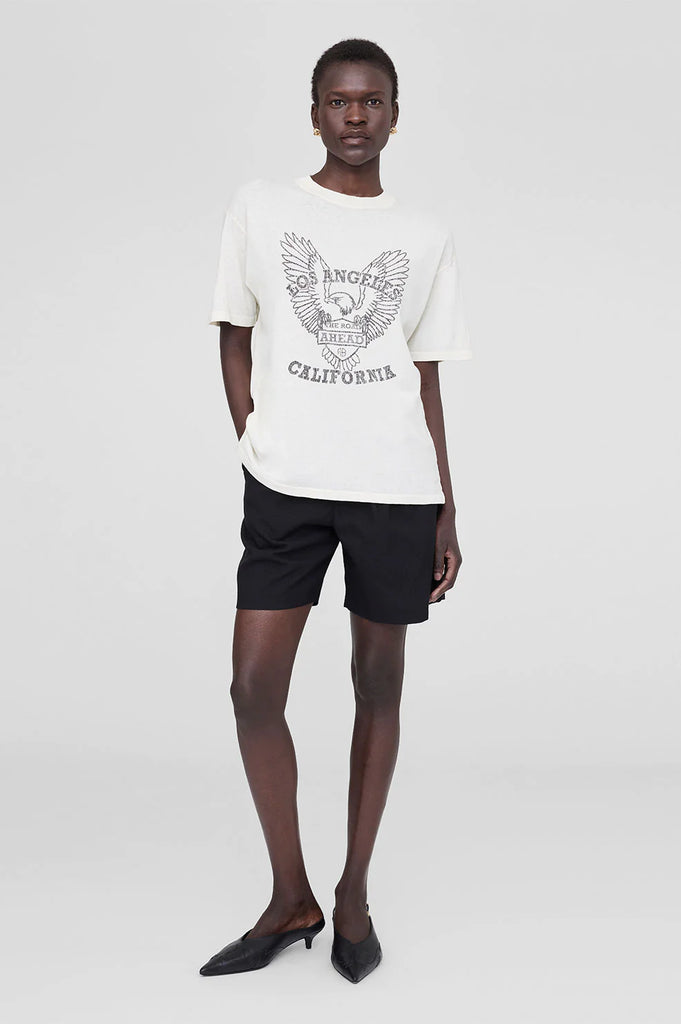 Anine Bing Milo Tee Black Eagle Off White