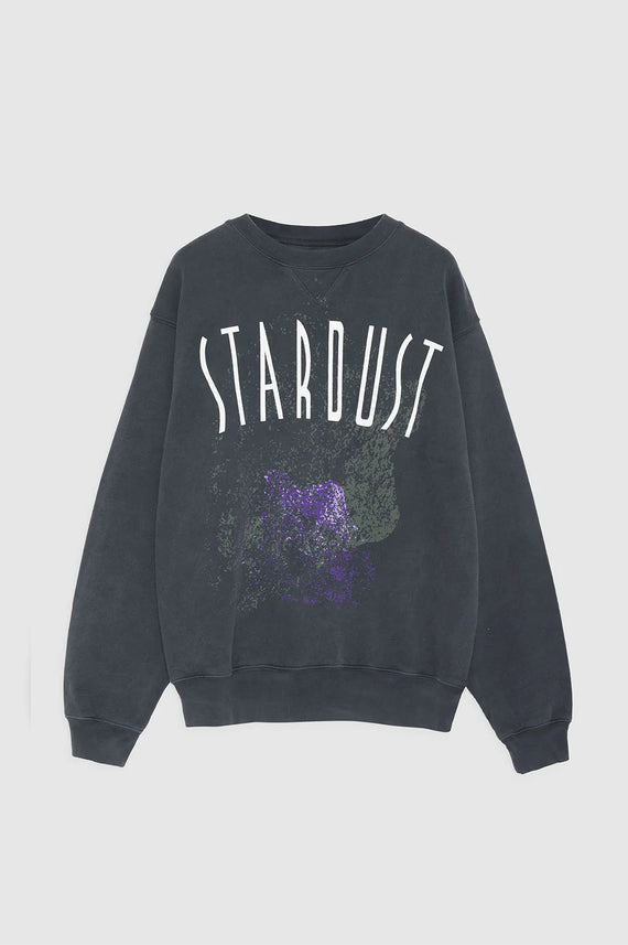 Anine Bing Ramona Sweatshirt Stardust Washed Black