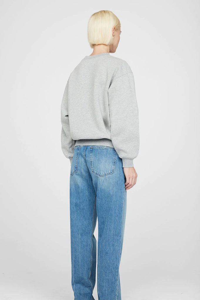 Anine Bing Vintage Bing Sweatshirt Heather Grey With Blue