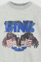 Anine Bing Vintage Bing Sweatshirt Heather Grey With Blue
