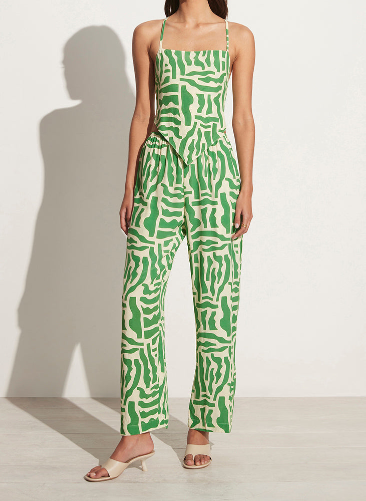 Faithfull The Brand Pallenberg Pants Tulli Print Green