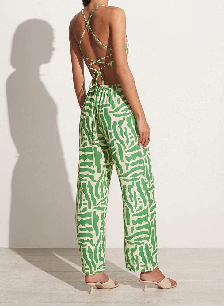 Faithfull The Brand Pallenberg Pants Tulli Print Green