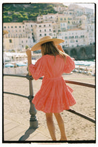 La Bohème Girls Miki Mini Dress Chilli Broderie Anglaise